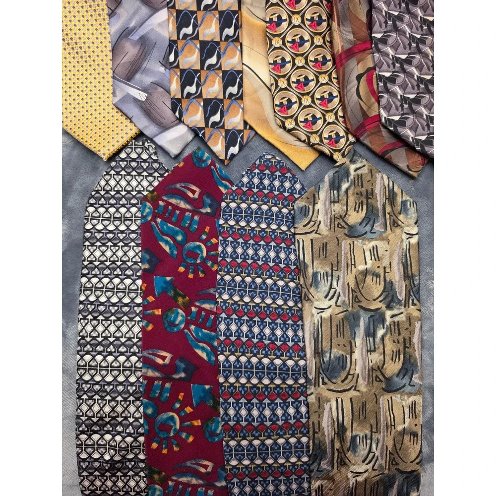 J. Garcia Silk Tie Lot 10pc Vintage Abstract Art Grateful Dead Neckties Set
